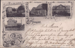 Gest. W-2211 Beringstedt Kaufhaus Schule Sägewerk 1905, Mottenfraß Unterkante 6 Mm - Itzehoe