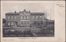 Gest. W-2256 Garding Gasthaus Tonhalle Sommer 1907, Bug 4cm - Husum