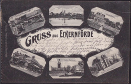 Gest. W-2330 Eckernförde 6-Bildkarte 1906 - Eckernfoerde