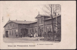 Gest. W-2357 Wiemersdorf Stäckers Gasthaus, Briefmarke Entfernt - Neumuenster