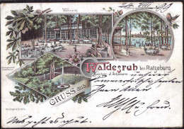 Gest. W-2418 Ratzeburg Gasthaus Waldesruh 1899, EK 3mm - Moelln