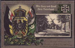 Gest. W-2960 Aurich Georgstraße Patriotik, Feldpost 1915 - Leer