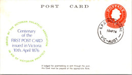 26-4-2024 (4 Y 6) Centenary Of The First Postcard Issued In Victoria (10-4-1876) 10-4-1976 (3 Cards) - Poste & Postini