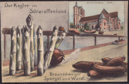 Gest. W-3300 Braunschweig Der Kegler Im Schlaraffenland 1912 - Braunschweig