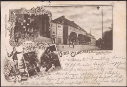 Gest. W-3392 Clausthal-Zellerfeld Hotel Gasthaus Zur Goldenen Krone 1900, Briefmarke Entfernt - Goslar