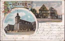 Gest. W-3470 Höxter Dechaney Kath. Kirche, Soldatenpost 1903 - Höxter