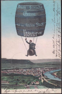 Gest. W-3470 Höxter Feuchtfröhliche Grüße, Soldatenpost 1905 - Höxter