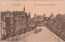 AK Essen, Gare Centrale Et Hotel Handelshof - Hauptbahnhof 1929 - Essen