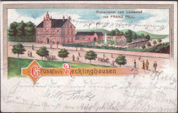 Gest. W-4350 Recklinghausen Gasthaus Zum Lindenhof 1900 - Recklinghausen