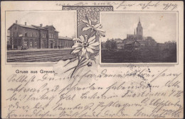 Gest. W-4402 Greven Bahnhof 1904 - Muenster