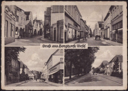 Gest. W-4430 Borghorst Div. Straßen 1949, Briefmarke Entfernt, EK 1,3 Cm EK 8mm - Steinfurt