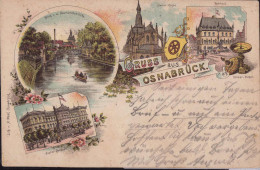 Gest. W-4500 Osnabrück Justizpalast Rathaus Neumarktbrücke 1899 - Osnabrueck