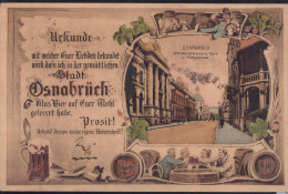 Gest. W-4500 Osnabrück Wittekindstraße Bier-Irkunde1914, Min. Bug 6 Cm - Osnabrueck