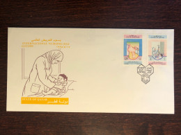 QATAR FDC COVER 1995 YEAR NURSES HEALTH MEDICINE STAMPS - Qatar