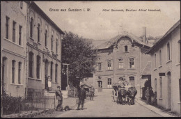 Gest. W-5768 Sundern Hotel Germania Alfred Hanebeck 1911 - Arnsberg