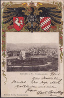 Gest. W-5800 Hagen Blick Zum Ort Wappen-Prägekarte 1901 - Hagen