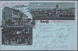 Gest. W-6228 Rauenthal Gasthaus Hotel Rheingauer Hof 1901 - Ruedesheim A. Rh.