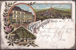 Gest. W-6240 Königstein Gasthaus Hotel Colosseum 1902, RS Kleberest, Etwas Best. - Koenigstein