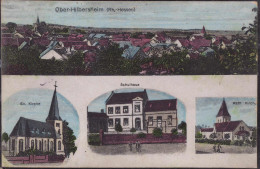 Gest. W-6531 Ober-Hilbersheim Schule Kirchen 1925 - Bingen