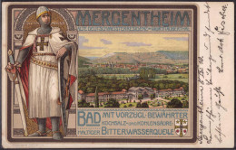 Gest. W-6990 Bad Mergentheim Bitterwasserquelle 1910, EK 4mm - Bad Mergentheim