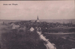 Gest. W-7132 Illingen Blick Zum Ort, Feldpost 1917 Gasthaus Zur Union - Mühlacker