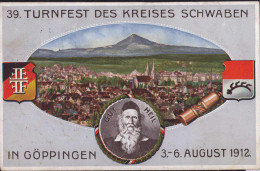 Gest. W-7320 Göppingen Turnfest 1912, EK 1,8 Cm - Goeppingen