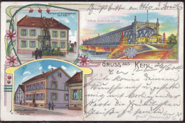 Gest. W-7640 Kehl Gasthaus Zur Wacht Am Rhein 1904 - Kehl