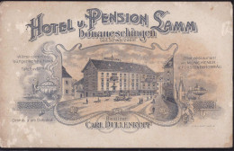 * W-7710 Donaueschingen Hotel Gasthaus Zum Lamm, Notakarte 1909, Beschabt, Fleckig, Etwas Best. - Donaueschingen