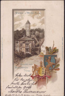 Gest. W-7950 Biberach Weißer Turm Theater 1900, Wappen-Prägekarte - Biberach