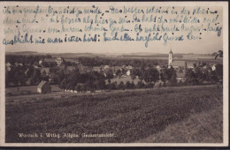 Gest. W-7954 Wurzach Blick Zum Ort 1939 - Biberach