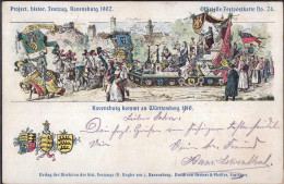 Gest. W-7980 Ravensburg Festzug 1902 Offz. Karte. No. 24 - Ravensburg