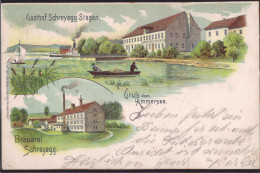 Gest. W-8084 Stegen Brauerei Gasthaus Schreyegg 1899, EK 9mm - Fürstenfeldbruck