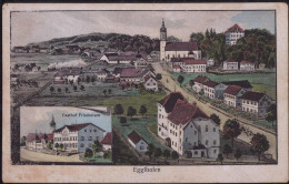 Gest. W-8342 Egglhofen Gasthaus Frischeisen 1919, Pernat-AK Briefmarke Entfernt, Etwas Fleckig - Pfarrkirchen