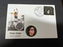 26-3-20234 (4 Y 8) Kiss (music Band) With KISS OZ Stamp (Peter Criss) - Música