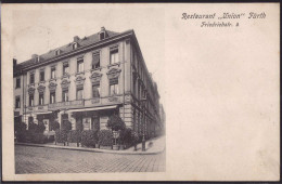 Gest. W-8510 Fürth In Bayern Gasthaus Union 1908 - Fürth