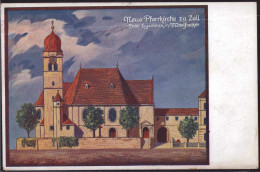 Gest. W-8541 Zell Neue Pfarrkirche 1913 - Schwabach