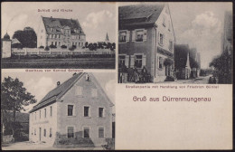 Gest. W-8549 Dürrenmungenau Gasthaus Schwarz Handlung Günzel 1928 - Schwabach