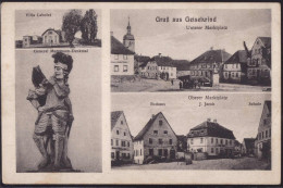 Gest. W-8614 Geiselwind Oberer Und Unterer Markt 1925, Briefmarke Beschädigt - Bamberg