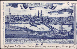 Gest. W-8710 Kitzingen Historisches Motiv 2-fach Klappkarte, Knickstelle Gebrochen 1903 - Kitzingen