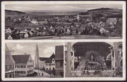 Gest. W-8871 Glött Straßenpartie Grotte 1939, RS 4x Klebereste - Guenzburg