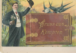 Gest. W-8960 Kempten Leporellokarte 1909, Einriß 8mm - Kempten