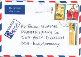 Malta Registered Air Mail Cover Sent To Germany DDR 1989 ?? - Malta