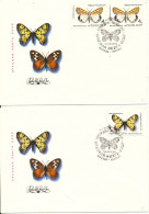 USSR FDC 18-3-1986 Butterflies Complete Set Of 5 On 5 Covers With Cachet - FDC