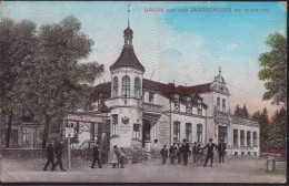 Gest. Rumburg Gasthaus Jagdschloß 1909, Briefmarke Entfernt, EK 1cm - Schlesien