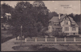 Gest. Schönlinde Villa Römisch 1932, Briefmarke Entfernt, Kleine Schabstellen - Schlesien
