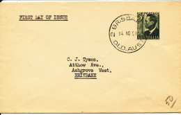 Australia FDC 14-11-1951 George VI 3d Sent To Brisbane - Ersttagsbelege (FDC)