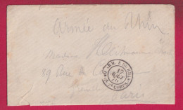 GUERRE 1870 CAD ARMEE DU RHIN QUARTIER GENERAL 2EME CORPS POUR PARIS LETTRE - Krieg 1870