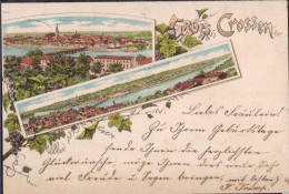 Gest. Crossen Blick Zum Ort Ostbrandenburg 1897 - Westpreussen