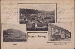 Gest. Rosteig Bahnhof Gasthaus Zum Fässel, Feldpost 1916 - Elsass