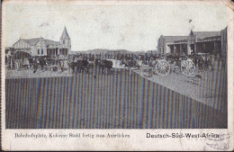 Gest. DSW Swakopmund Nach Karibib Feldpost, Bahnhofsplatz Kolonne Stahl Zum Ausrücken, EK 1cm 1907 - Unclassified